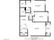 Detailed floor plan showcasing layout with dimensions for a one-level home at 231 W Horizon Ridge Pkwy # 2413, Henderson, NV 89012