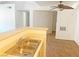 Kitchen sink overlooking open floor plan and carpeted living space at 231 W Horizon Ridge Pkwy # 527, Henderson, NV 89012