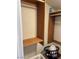 Inside closet features open shelving and hanging racks for storage solutions at 2711 Seabridge Dr, Las Vegas, NV 89121