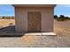 Exterior of a backyard shed with concrete foundation at 325 Ron Ave, Logandale, NV 89021