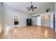 Large bedroom with ensuite bathroom access, featuring light hardwood floors at 3531 Barrel Bronco Ct, North Las Vegas, NV 89032