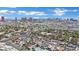 Panoramic aerial view of residential neighborhood, displaying the cityscape with mountain backdrop at 3800 San Joaquin Ave, Las Vegas, NV 89102