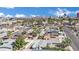 Aerial view of residential neighborhood, showcasing diverse home styles and lush trees at 3800 San Joaquin Ave, Las Vegas, NV 89102