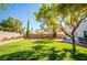 Large backyard featuring a patio and mature landscaping at 7808 Wavering Pine Dr, Las Vegas, NV 89143