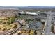 Overhead aerial view of the community center, golf course, shopping center and surrounding neighborhood at 7828 Homing Pigeon St, North Las Vegas, NV 89084