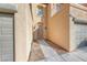 A front view of the home's entrance, highlighting the walkway, door, and architectural details at 840 Sheerwater Ave, Henderson, NV 89052