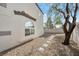 A well-maintained backyard featuring a neutral color scheme and a stepping stone walkway at 8979 Green Jade Dr, Las Vegas, NV 89129