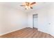 Bright bedroom with wood floors and closet at 9124 Palatial Palette Ct, Las Vegas, NV 89149