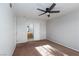 Bedroom with open doorway to an adjacent bathroom with complementary fixtures at 924 Angel Star Ln, Las Vegas, NV 89145