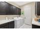 Functional laundry room with modern appliances, ample counter space, and stylish cabinetry at 2690 Grassy Spring Pl, Las Vegas, NV 89135