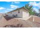 Backyard featuring a gravel area, a patio, and a view of the mountains at 2901 S Dandelion St, Pahrump, NV 89048