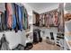 Walk-in closet with ample storage for clothes and shoes with installed shelving at 2901 S Dandelion St, Pahrump, NV 89048