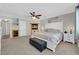 A spacious main bedroom with a fireplace and neutral tones at 2901 S Dandelion St, Pahrump, NV 89048