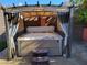 Hot tub featuring a pergola, curtains for privacy and easy access with steps for convenience at 5050 Grandview Dr, Las Vegas, NV 89120