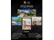 Real estate advertisement showcasing exterior of a Las Vegas home, pool, kitchen and living room along with a list of amenities at 5050 Grandview Dr, Las Vegas, NV 89120