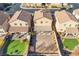 An aerial view of a home highlighting a spacious backyard perfect for outdoor entertaining at 589 Via Medici, Henderson, NV 89011