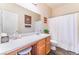 Bathroom with a wide countertop and plenty of storage at 6061 Leaping Foal St, North Las Vegas, NV 89081