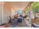 Inviting covered patio, perfect for outdoor seating and entertaining at 6061 Leaping Foal St, North Las Vegas, NV 89081