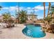 Beautiful backyard pool and spa area perfect for relaxation and outdoor entertaining at 8925 Rio Verde Ave, Las Vegas, NV 89147