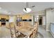 Bright and large kitchen with central island and stainless steel appliances at 8925 Rio Verde Ave, Las Vegas, NV 89147