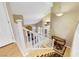 View from the top of the staircase looking down into the open living area at 8925 Rio Verde Ave, Las Vegas, NV 89147