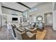 Spacious living room showcasing high ceilings and modern décor with comfortable seating at 10096 Amethyst Hills St, Las Vegas, NV 89148