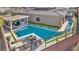 Backyard showcasing a stunning pool and spa with lush landscaping at 10096 Amethyst Hills St, Las Vegas, NV 89148