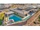 Backyard with a modern pool, spa, and covered patio, perfect for entertaining at 10096 Amethyst Hills St, Las Vegas, NV 89148