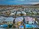 An aerial view of neighborhood, showcasing the neatly arranged residences at 12356 Grey Dunes Ave, Las Vegas, NV 89138