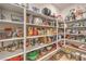 Well-organized pantry with ample shelving and storage space for food and household items at 12356 Grey Dunes Ave, Las Vegas, NV 89138