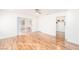 Spacious bedroom with hardwood floors, walk-in closet, and sliding door access to backyard at 1561 Doran Dr, Las Vegas, NV 89123