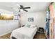 Bright bedroom with colorful curtains, TV, and cozy decor for a relaxing atmosphere at 2205 Santa Clara Dr, Las Vegas, NV 89104