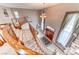 Elegant foyer with curved staircase, chandelier, and a decorative wood and glass front door at 241 E Country Club Dr, Henderson, NV 89015
