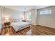 Bedroom with wood floors, neutral walls and a queen-sized bed set at 2653 Rimbaud St, Henderson, NV 89044