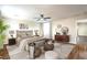 Virtually staged bedroom features natural light, hardwood floors, and modern furniture at 2653 Rimbaud St, Henderson, NV 89044