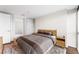 Bright bedroom showcasing modern decor, ensuite bathroom, and a cozy atmosphere at 4471 Dean Martin Dr # 2705, Las Vegas, NV 89103