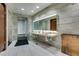 Modern restroom with double sinks, sleek countertops, and contemporary design at 4471 Dean Martin Dr # 2705, Las Vegas, NV 89103