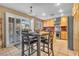 Eat-in kitchen with stainless appliances and an outdoor view at 9836 La Vid Ct, Las Vegas, NV 89117