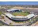 Aerial view of the Las Vegas Ballpark showcasing the field, seating, and surrounding cityscape at 12103 Canyon Sunset St, Las Vegas, NV 89138