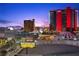 Cityscape view showcasing the Las Vegas Strip at dusk with bright hotel lights and clear skies at 2700 Las Vegas Blvd # 809, Las Vegas, NV 89109