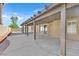 Covered patio with decorative concrete and pavers for outdoor living and entertainment at 3514 Jordan Ln, North Las Vegas, NV 89032