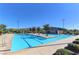 Large community pool featuring multiple lap lanes and ample deck space at 3757 Via Gennaro, Henderson, NV 89044