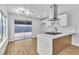 Modern kitchen featuring white cabinets and a stainless-steel hood at 4769 Via Renaldo, Las Vegas, NV 89103