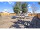 Large backyard with a tree in the middle of the yard and a wooden fence at 4825 Randall Dr, Las Vegas, NV 89122