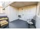 Cozy patio with comfortable seating, air conditioning, and gated entrance at 5326 Swenson St # 61, Las Vegas, NV 89119