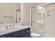 Bathroom featuring a modern vanity and a glass-enclosed shower at 1 Grand Masters Dr, Las Vegas, NV 89141