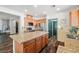 Spacious kitchen featuring stainless steel appliances, granite countertops, and a large center island at 3938 E Chaffe Ave, Pahrump, NV 89061