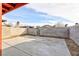 Backyard featuring concrete patio, cinder block walls, and an open-sky view at 4421 Halbert Ave, Las Vegas, NV 89110