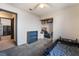 Bedroom with a racecar bed, closet and blue bookshelf at 4932 Goldeneye Way, North Las Vegas, NV 89031