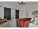 Main bedroom features a barn door, plenty of natural light, and ensuite access at 2008 Arbor Forest St, Las Vegas, NV 89134